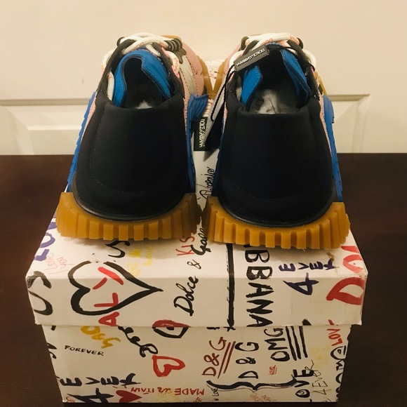 Dolce & Gabbana DG D&G slip on NS1 shoes new blue black low top cushioned new main image 8